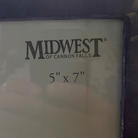 Vintage Midwest of Cannon Falls Blue Textured Stone Photo Frame 5” by 7” NOS - Picture 7 of 11